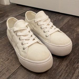 Steve Madden white platform sneakers